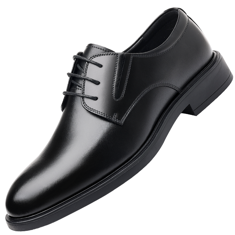 Derby en cuir de style britannique pour marié, chaussures d'affaires en cuir de vache pour hommes d'automne_voghion.com