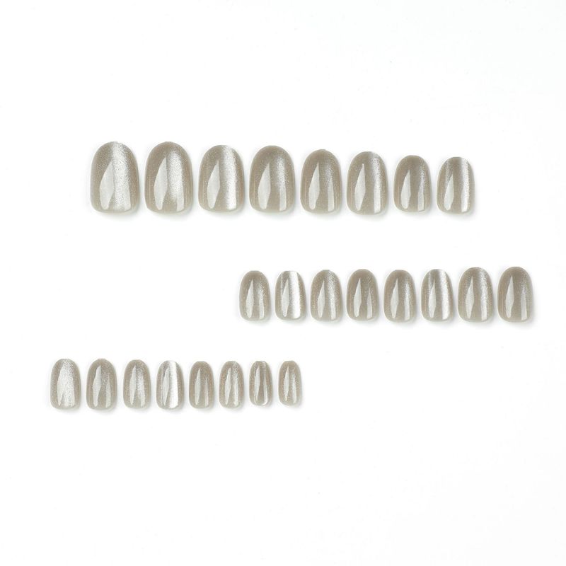 Indossare occhi di gatto in legno blu freddo, toppe indossabili per nail art e indossare una pressa sulle unghie_voghion.com