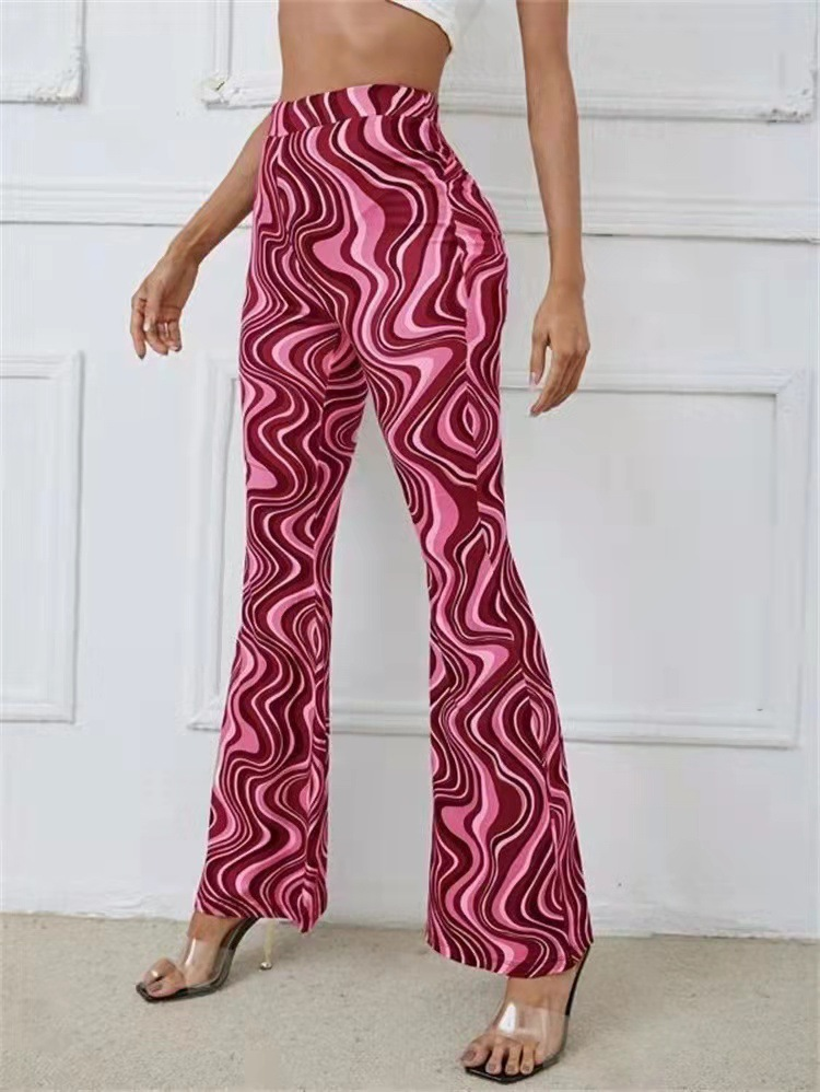 Women's water ripple yoga casual pants flared pants spring and summer_voghion.com