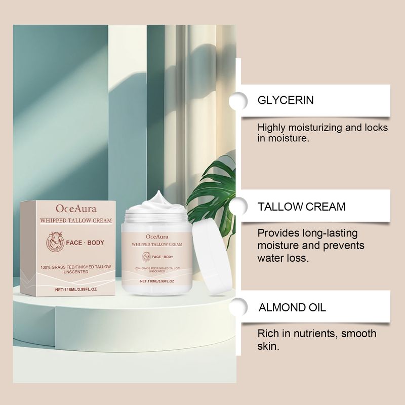 OceAura Tallow Cream Hydrating Repair Dull And Moisturizing Skin Moisturizing Face Cream_voghion.com