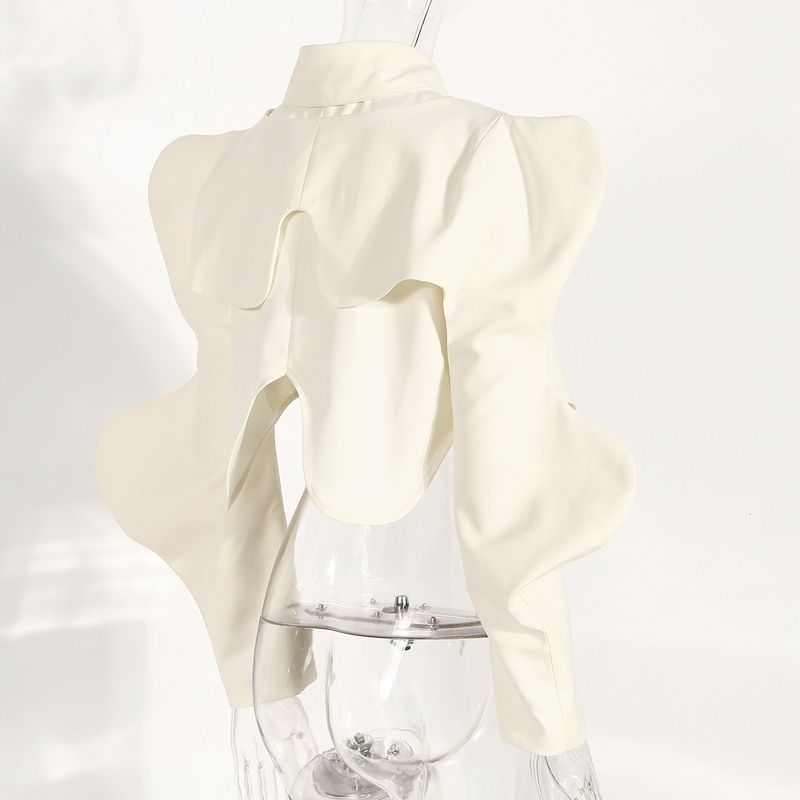 Kleiner zweiteiliger Anzug für Frauen, neuer Weste-Schalanzug, ärmelloses kurzes Hemd, Persönlichkeit, vorsichtiger Anzug_voghion.com