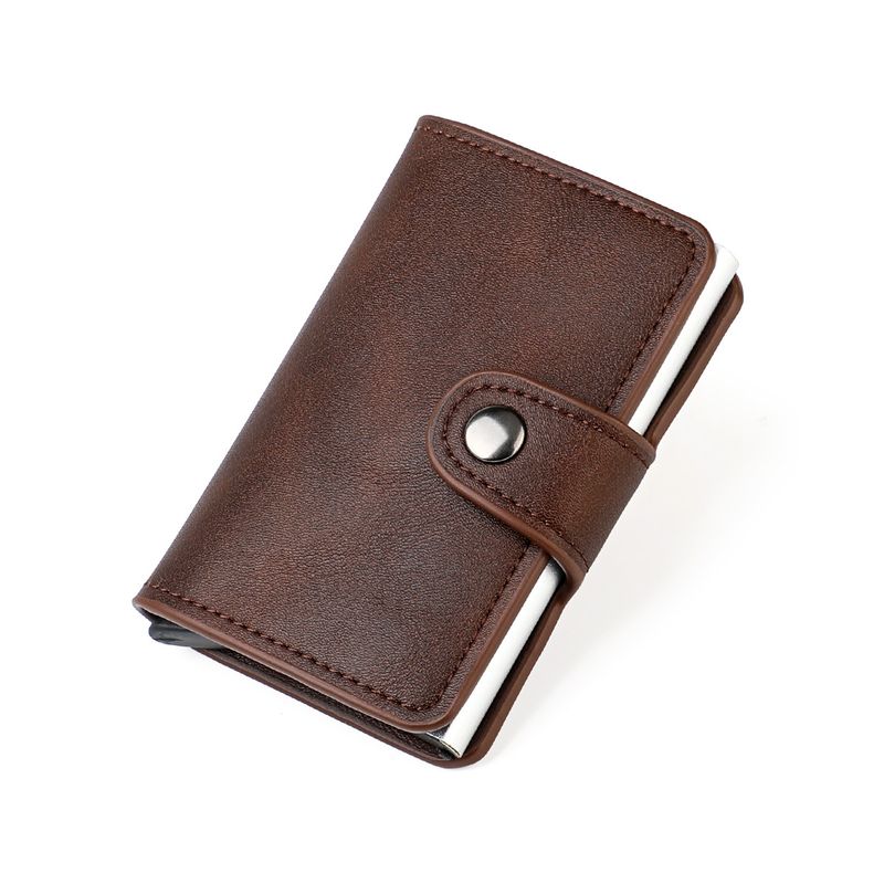 Kaartehalter Portemonnaie Aluminiumlegierung Automatesch Pop-up Kaartetasch Multi-Kaart Weiblech Kaartehülle Männlech Lieder Anti-Demagnetiséierung Kaartebuch Kaartekëscht_voghion.com