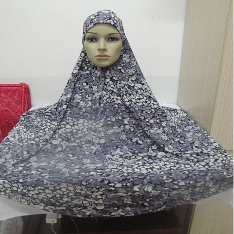 Domestic Ice Silk Printed Colorful Flower Cloth Headband H026_voghion.com