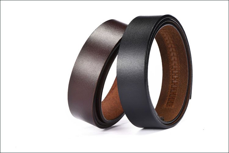 HOT Genuine Belt No for Automatic Plus Size 130 140 Cm 150cm Cowskin Cowhide Leather Belts Body Without Buckle_voghion.com