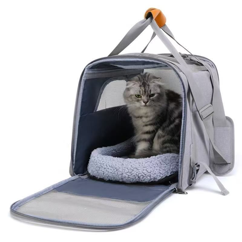 ◉Cat Foldable Small Dog Cat Outing Outdoor Breathable Shoulder Handheld Pet Bag Portable For Outings_voghion.com