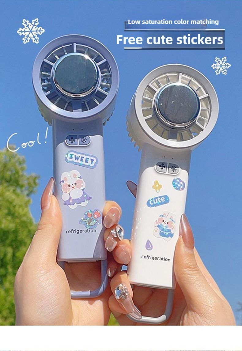 USB Cooling Small Fan Charging Handheld Mini Portable Small Semiconductor New Ice Fan_voghion.com
