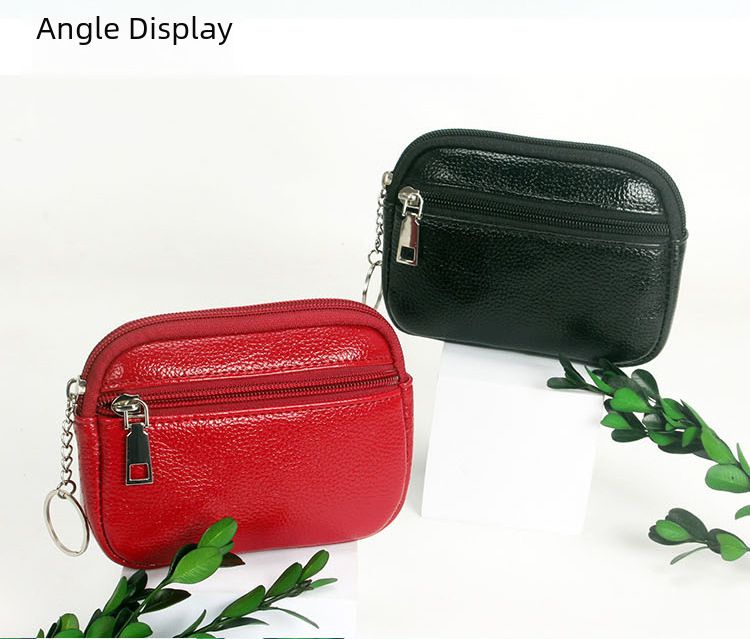 Spot 2022 Primavera Nova Bolsa de Cartão Pequena Estilo Europeu e Americano Carteira Curta Feminina Pupi Litchi Pattern Wallet_voghion.com
