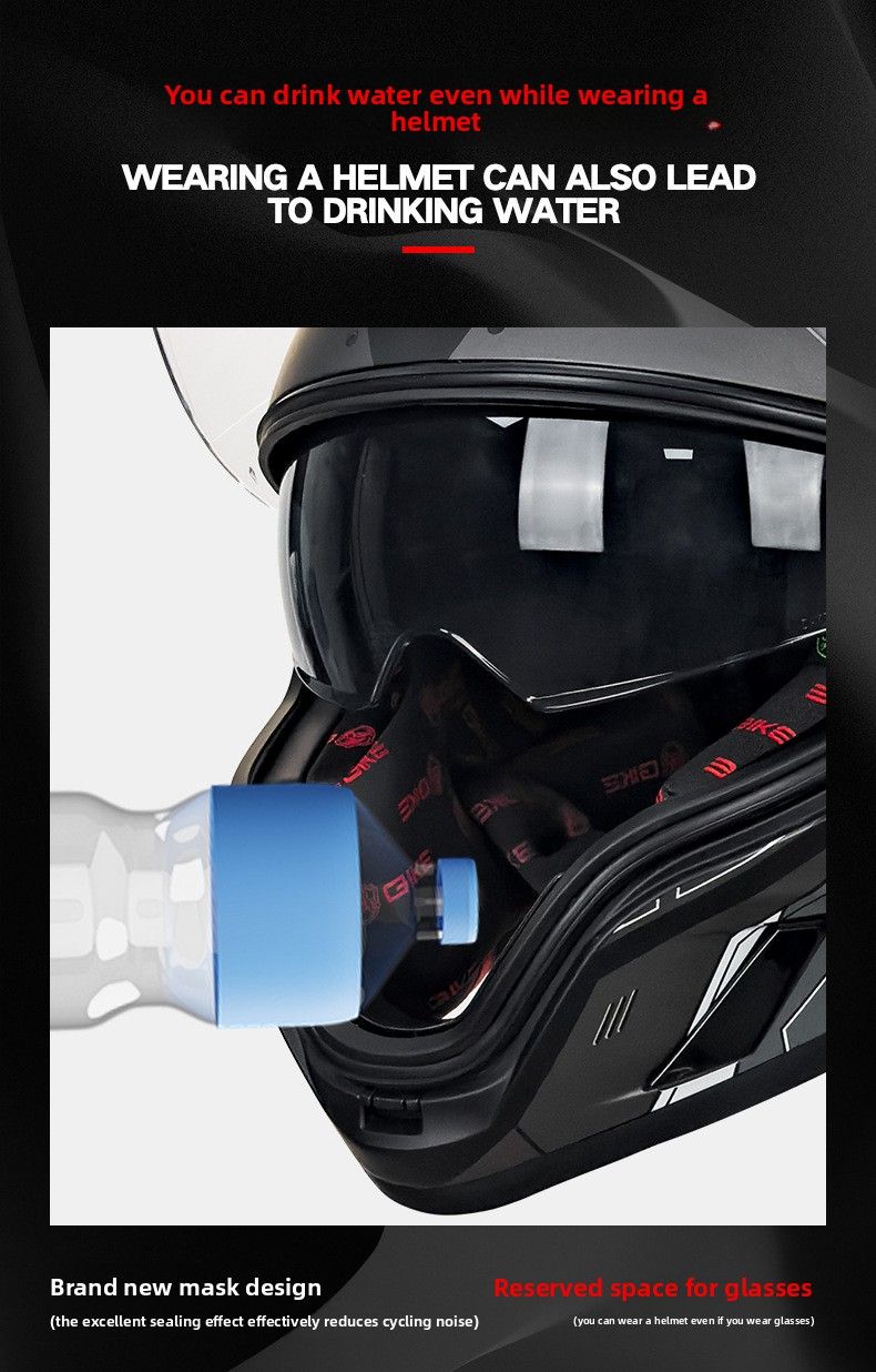 Motocicletta per uomo e donna con doppia visiera, grande ala posteriore, certificata 3C, per la guida invernale, alla moda e personalizzata, completa_voghion.com