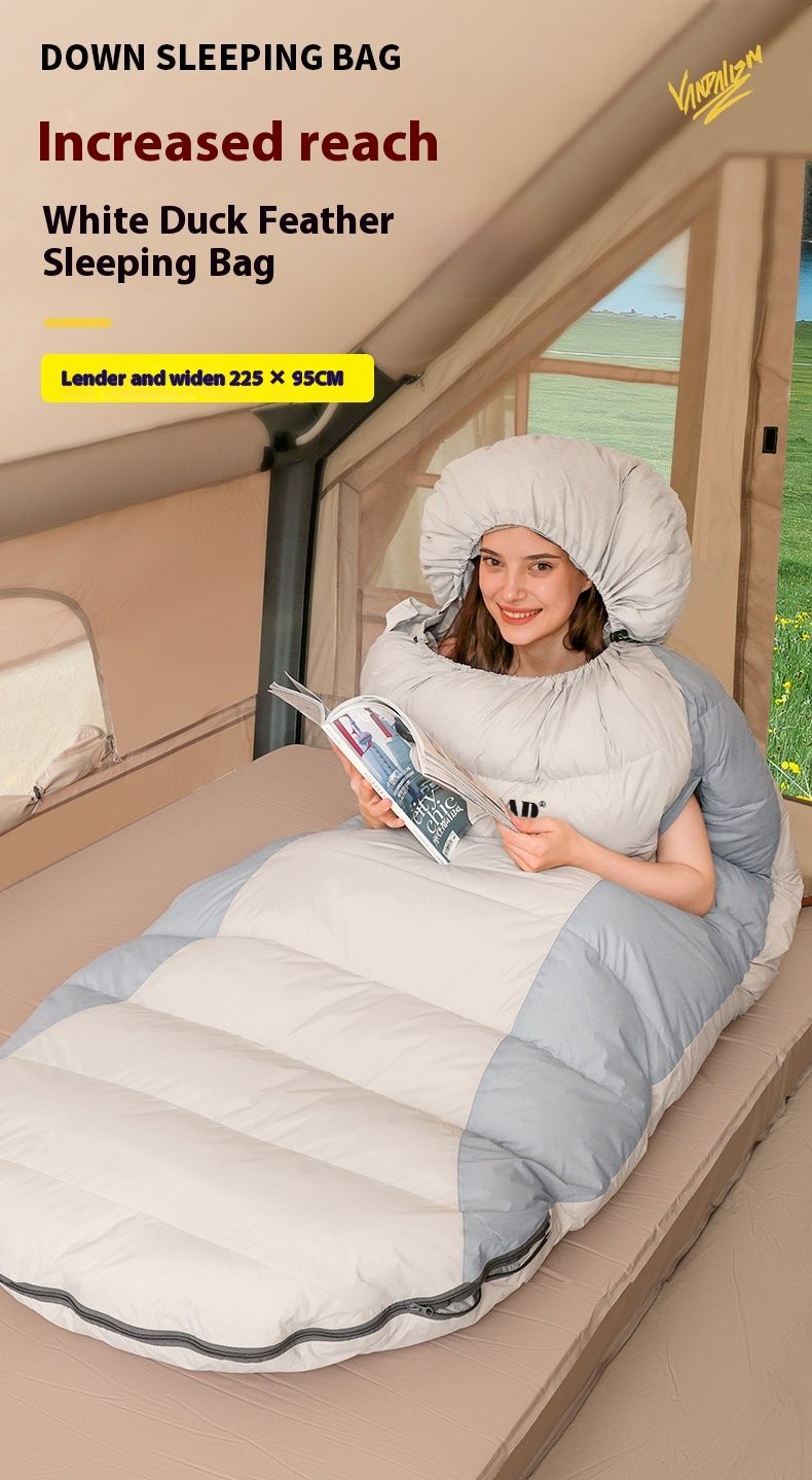 Sacco a pelo in piuma elasticizzata Lohascamping, lavabile in lavatrice, ultraleggero, 3 stagioni, per casa, viaggio, campeggio_voghion.com