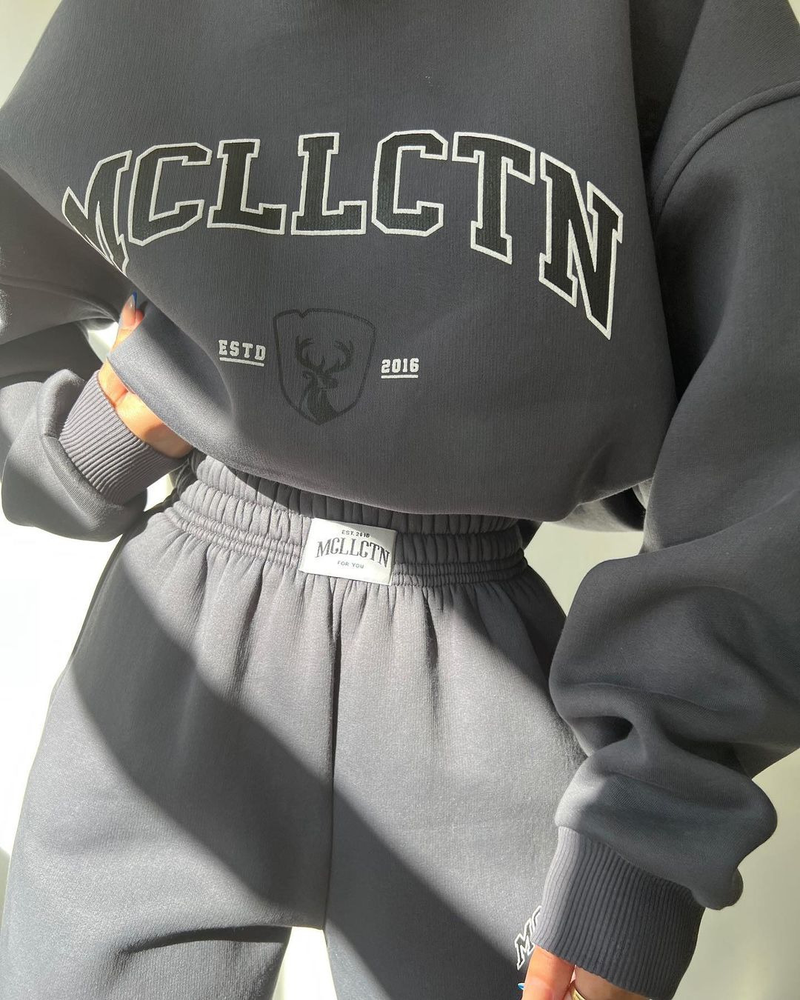 abbigliamento casual europeo e americano transfrontaliero moda stampata abito spesso più felpa in velluto pantaloni a maniche lunghe abito_voghion.com