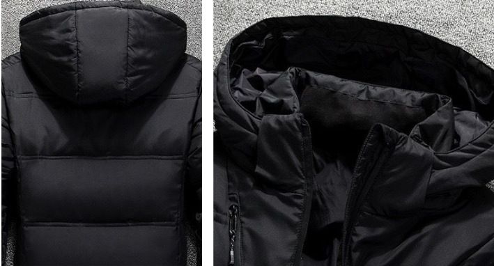 Abbigliamento invernale da uomo corto e sottile in stile coreano casual spesso caldo giovane di mezza età con cappuccio antifreddo giacca da uomo transfrontaliero_voghion.com