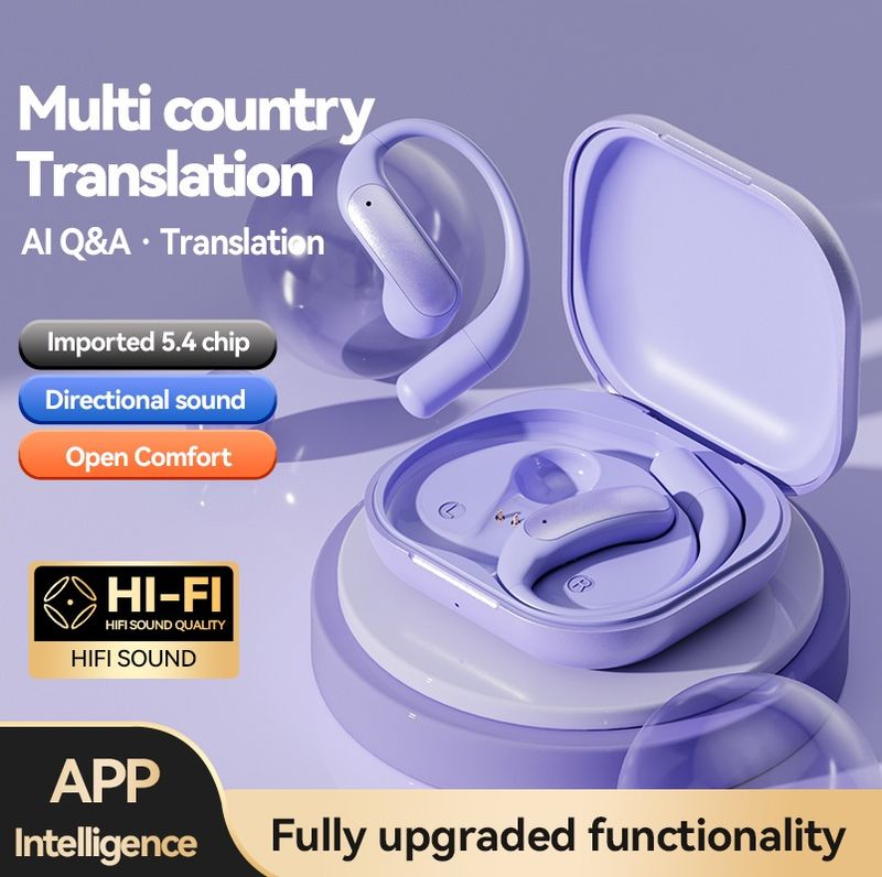 NeoGear M122 Noise Cancelling Long Battery Life Cross-Border 2025 New AI Translation Over-Ear Bluetooth Earbuds_voghion.com