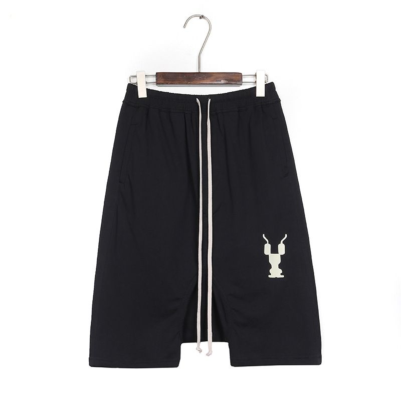 Vêtements pour hommes, imprimé colle foncée, sarouel à cinq points, pantalon ample décontracté à l'entrejambe_voghion.com