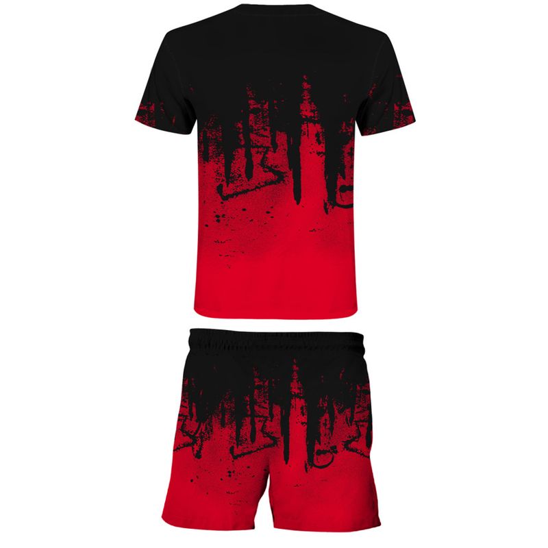 Men's and Women's Set 3D Digital Printed T-shirt Fashion Casual Inkjet Pattern_voghion.com