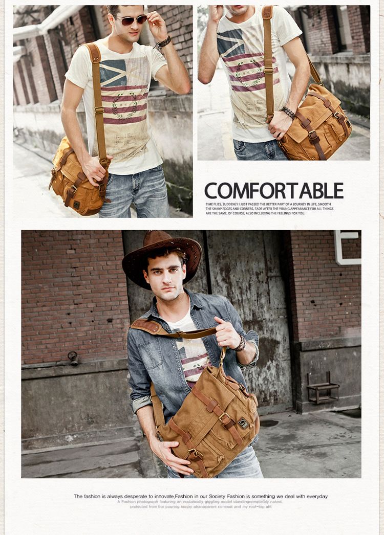 Sedmibarevná bavlněná taška přes rameno, módní pánská nadměrná 17palcová počítačová taška, venkovní volnočasová plátěná taška přes rameno_voghion.com