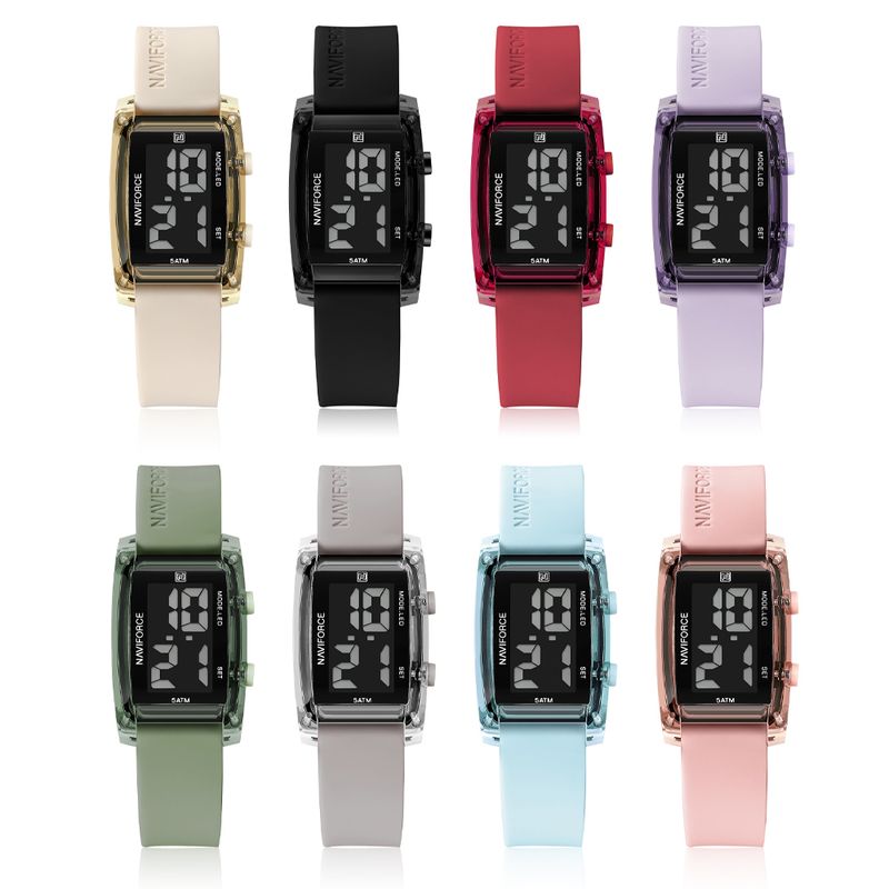 Digitale Damenuhren, rechteckiges Zifferblatt, modisch, wasserdicht, Datum, Damenuhr, einfache Damenuhr_voghion.com