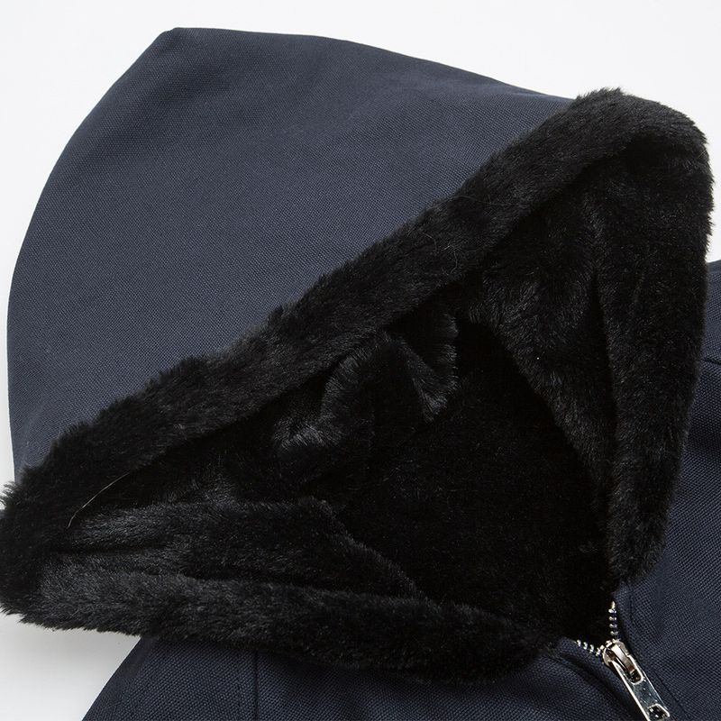 Fleecegefütterte, dicke Baumwolljacke mit Kapuze für Herren, trendige Marke, schweres Handwerk, dekonstruiertes Split-Design, Arbeitskleidung, Winter_voghion.com