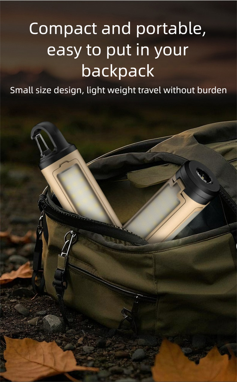 New Multifunctional Foldable Three-leaf Outdoor Camping With Hook LED Tent Light_voghion.com