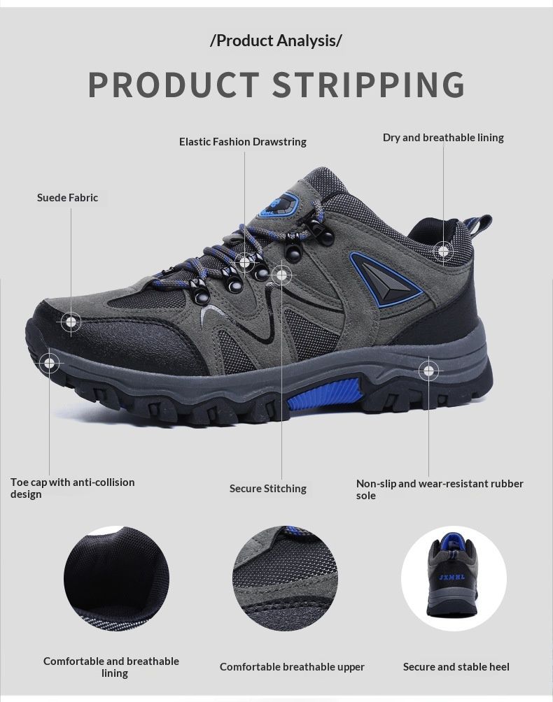 Glide 2024, nuove scarpe sportive all'aria aperta da uomo, scarpe da trekking basse in pelle scamosciata per il commercio transfrontaliero, scarpe antinfortunistiche da lavoro di grandi dimensioni_voghion.com