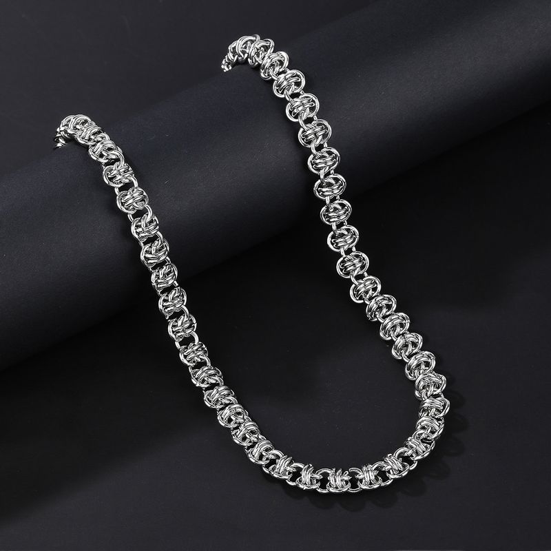 Collana cubana in acciaio al titanio, design di nicchia per la moda maschile hip hop, semplice e versatile, stile lungo da strada principale._voghion.com