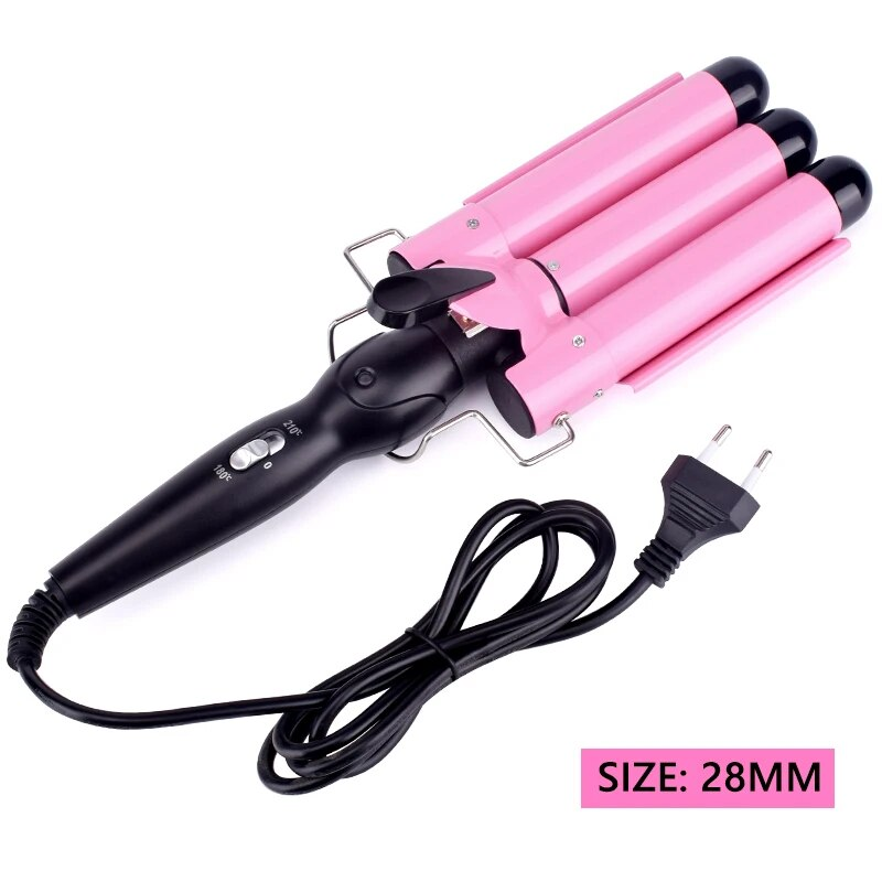 Professionell Keramik Trippelfat Curler Iron Wave Waver Styling Tools Hårstylervägg_voghion.com