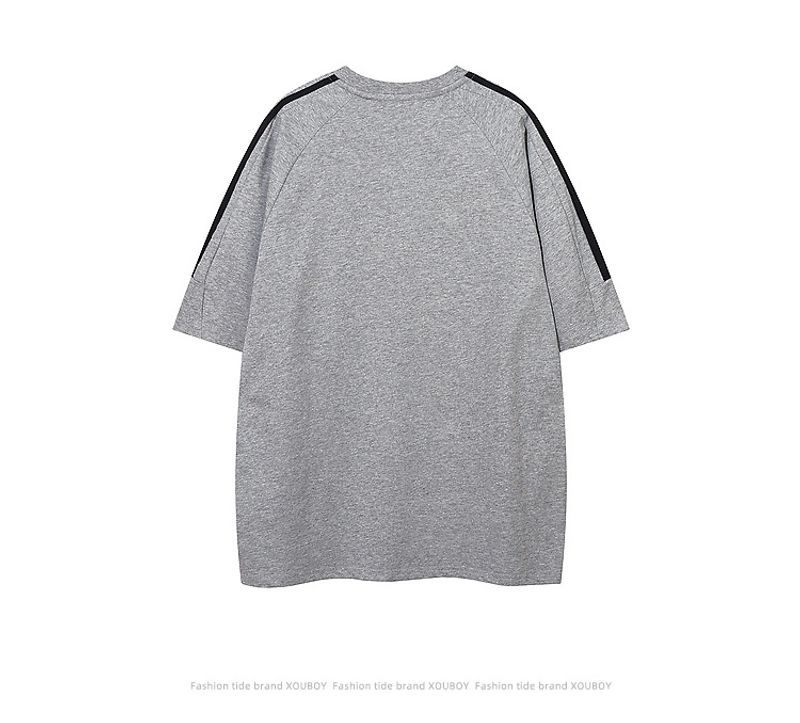 YPRS American Side Striped Niche Ball Suit Short Sleeved T-shirt Men's And Women's Loose Oversized Top_voghion.com