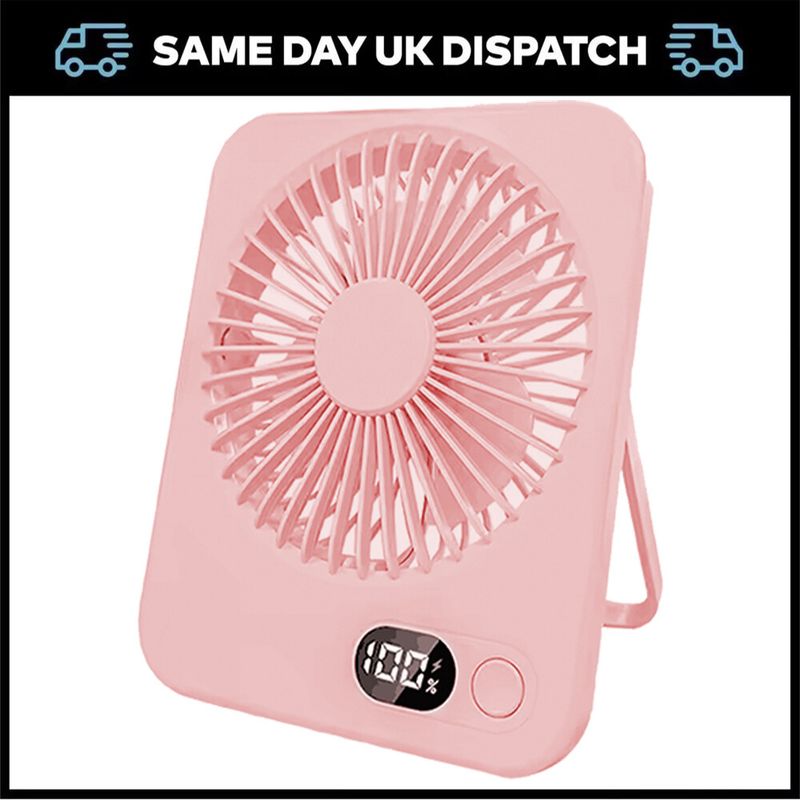 Tragbarer kleiner Mini-Ventilator, wiederaufladbarer Tischventilator, leiser Tischlüfter mit 5 Geschwindigkeiten_voghion.com