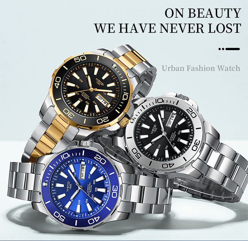 NIBOSI Orologio da polso meccanico automatico da uomo, impermeabile, con data e settimana, orologio da polso sportivo da uomo, Relogio Masculino_voghion.com