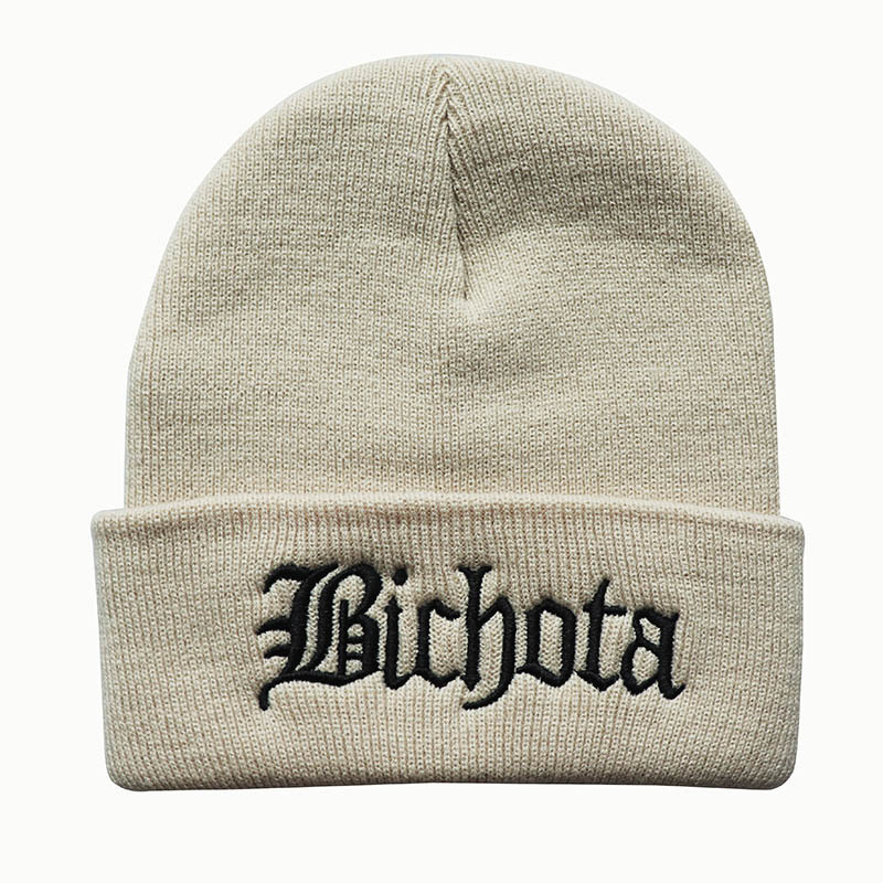 Chapeau tricoté avec lettres et étoiles BICHOTA brodées pour hommes et femmes, tendance automne et hiver 2023, pull chaud_voghion.com