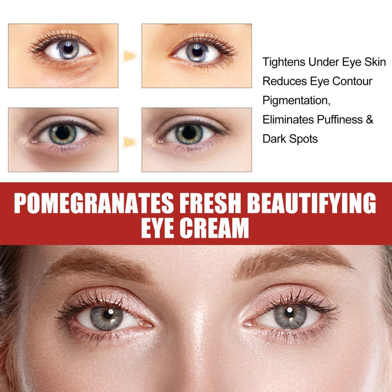 Pomegranate Eye Cream to lighten fine lines crow's feet, moisturize, tighten and care for skin around the eyes_voghion.com