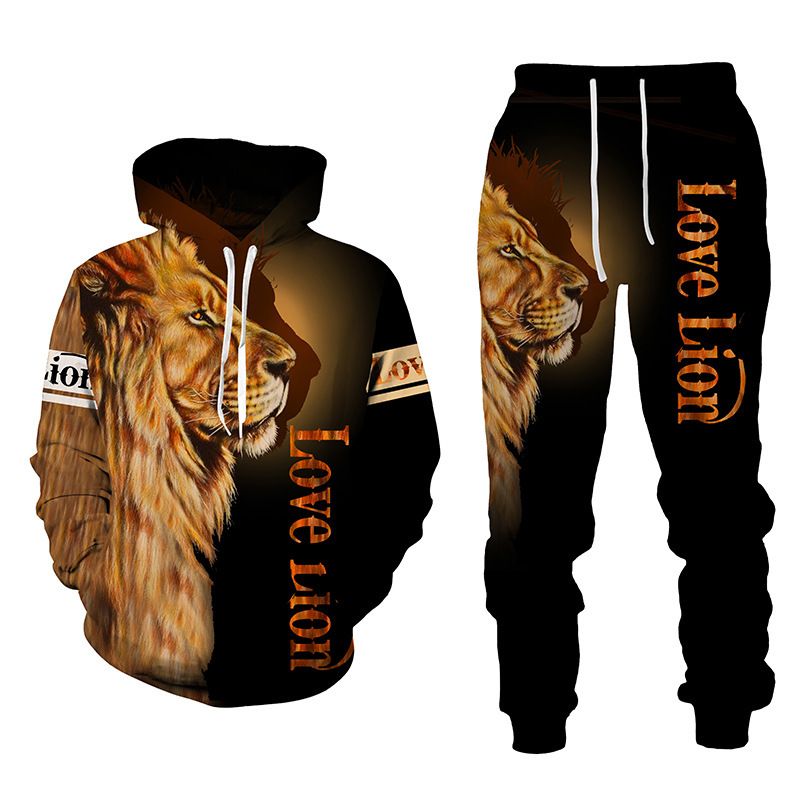 Tiger Pattern Sweater, Autumn And Winter Fashion Casual Unisex Suit_voghion.com