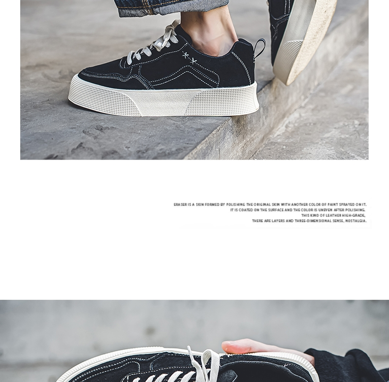 \12304; READY SOTCK】 Scarpe casual retrò piatte da uomo, scarpe da tavola con suola spessa semplici e alla moda._voghion.com