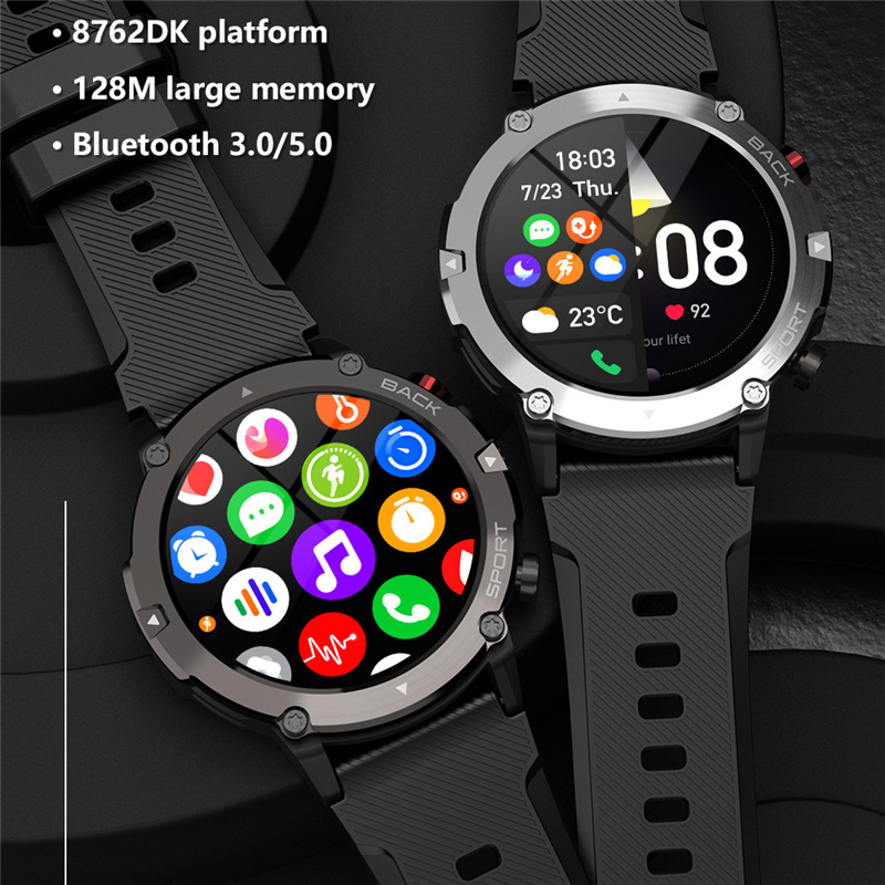 C21 Smart Watch da uomo con Bluetooth e chiamata, fitness tracker, 5 ATM_voghion.com