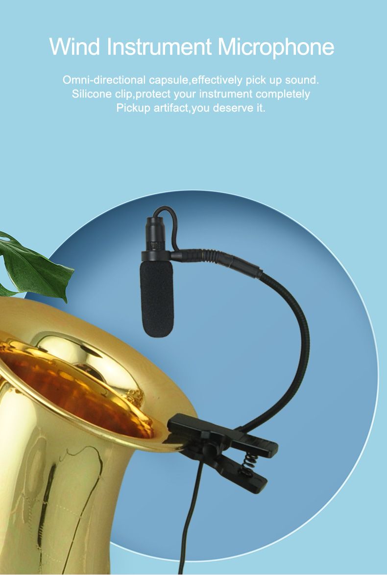 Lomeho Mini Saxofoon 3 4 Pin XLR Microfoon 3.5mm Plug Blaasinstrument Microfoon Trompet Fantoom Connector Plastic Doos Koffer_voghion.com