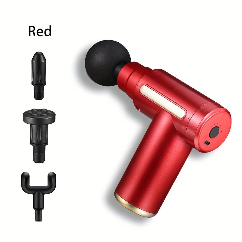 Pistolet de massage à percussion musculaire, masseur de tissus profonds portatif rechargeable de type C pour soulager les douleurs du cou et du dos_voghion.com