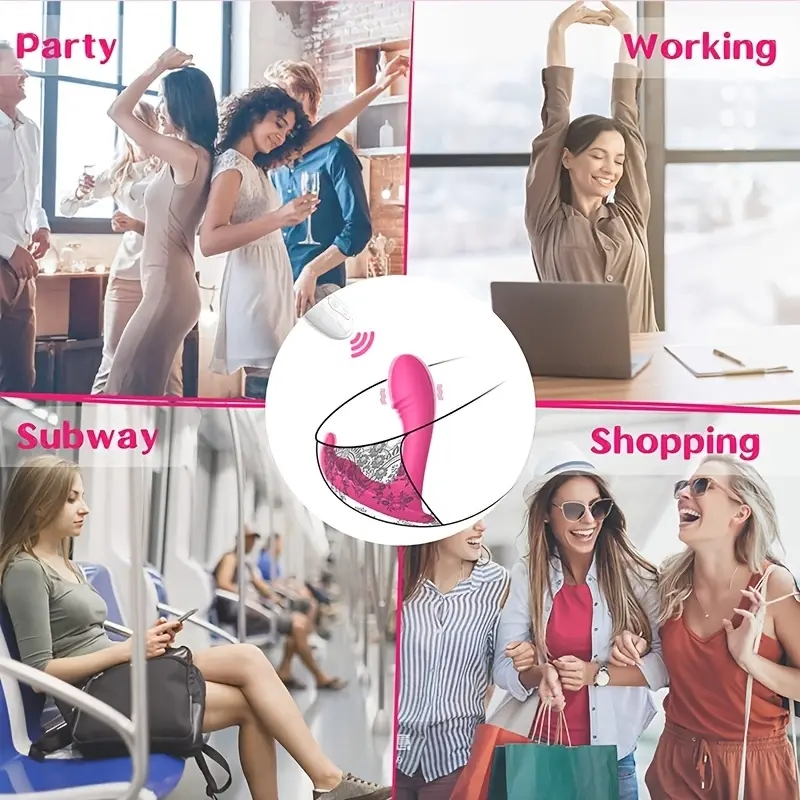 1pc vibratore per mutandine indossabile con telecomando per app, mutandine vibranti per clitoride a punto G, vibratore a farfalla giocattoli del sesso del coniglio ricaricabili_voghion.com