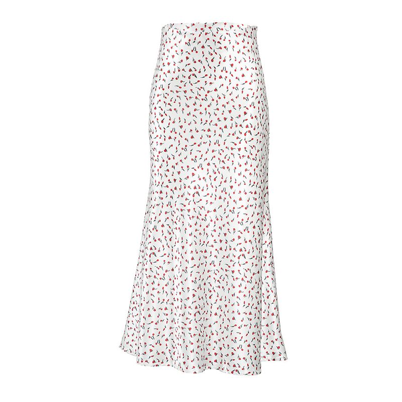 Gonna a sirena a vita alta floreale da donna, temperamento alla moda, pendolarismo, tutto abbinato_voghion.com