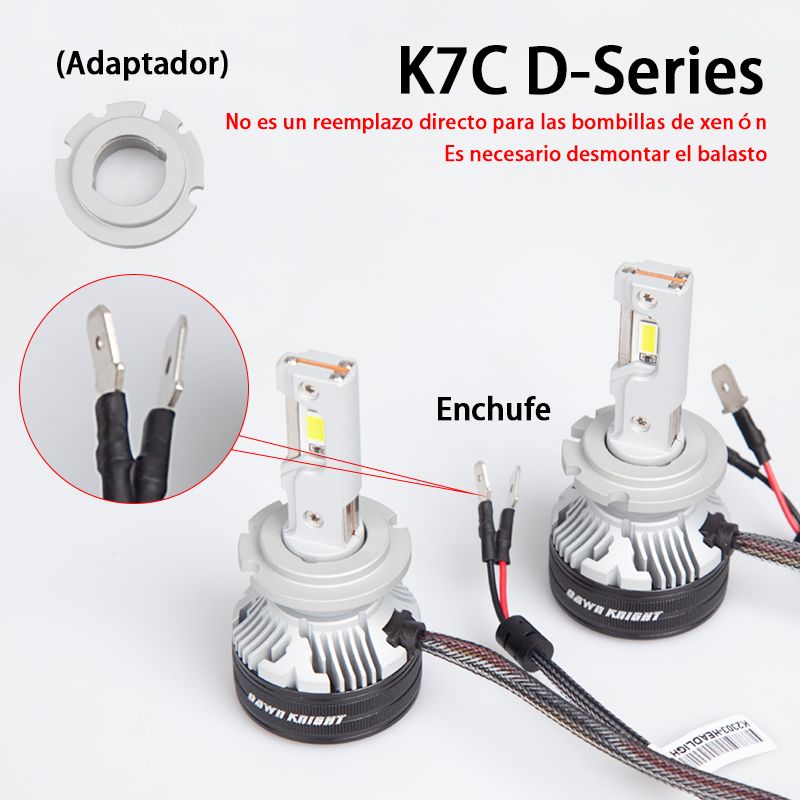 DAWNKNIGHT K7C 4300K H7 H4 H11 Lampada 3 Luci a Tubo di Rame per Auto H1 HB3 9005 HB4 9006 Lampadina per Fari a LED 12V_voghion.com