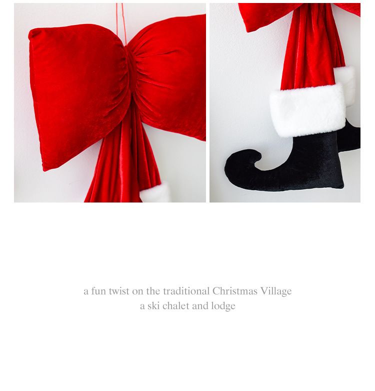 NUCHI With Feet Bow Christmas Tree Decoration, New Style Unique Ornament For Window Display & Holiday Decor_voghion.com