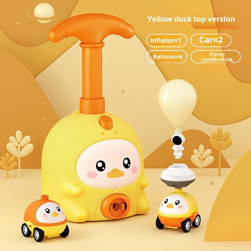 Animal aerodynamic car DIY flying piggy balloon puzzle toy press scooter_voghion.com