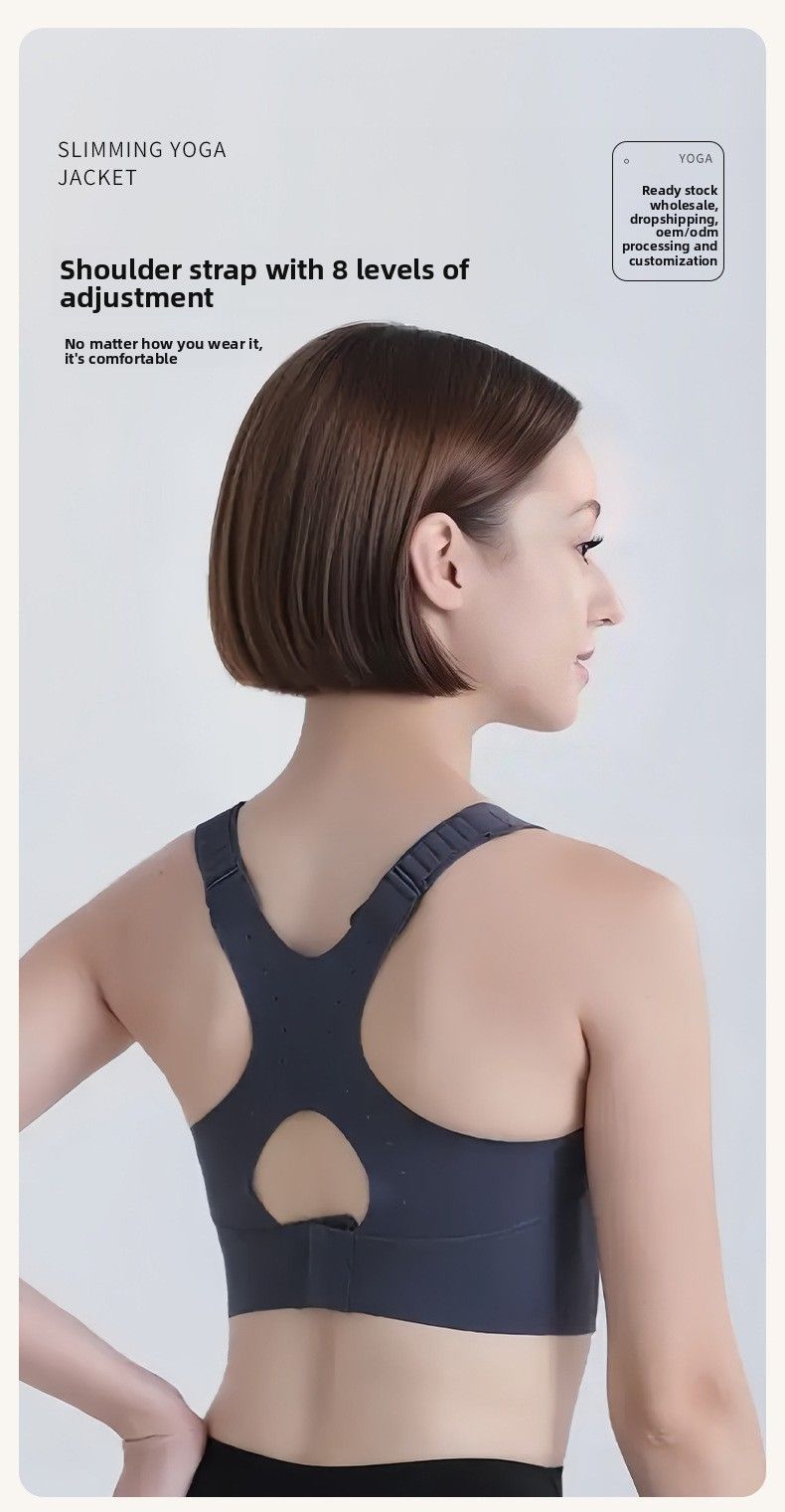 Xinyu Clothing Non-Cup Integrated High-Strength Shockproof Yoga Vest Outer Wear Running Sports Bra For Women_voghion.com