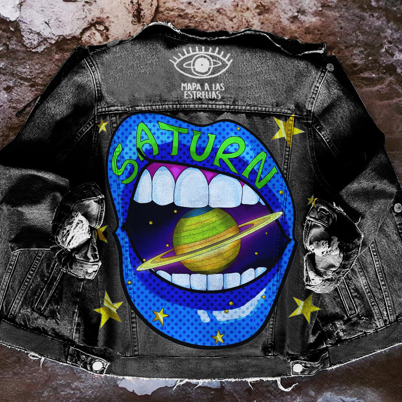 Kappa Långärmad Lapel Arbetskläder Tryckt jeansjacka Ny stil_voghion.com