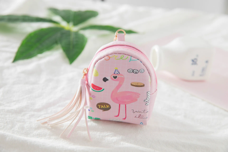 Tegneserie Flamingo mynt Veske kvinner lommebøker liten søt kawaii kortholder nøkkel pengeposer for barn dame vesker 18_voghion.com