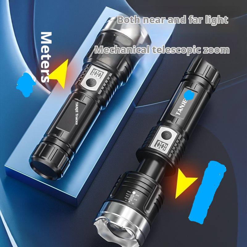 Special Forces P900 Strong Flashlight Portable Charging Ultra Bright Outdoor Zoom Hernia Light Long Range Spotlight LED_voghion.com