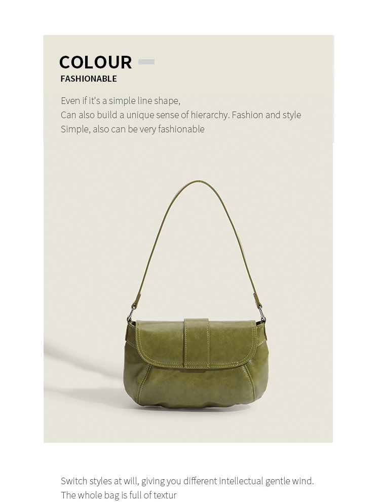2023 neue Ölige Wachs Leder Retro frauen Tasche Mode Vielseitige Nische Design Handheld Schulter Unterarm Tasche Beste Verkauf frauen Tasche_voghion.com