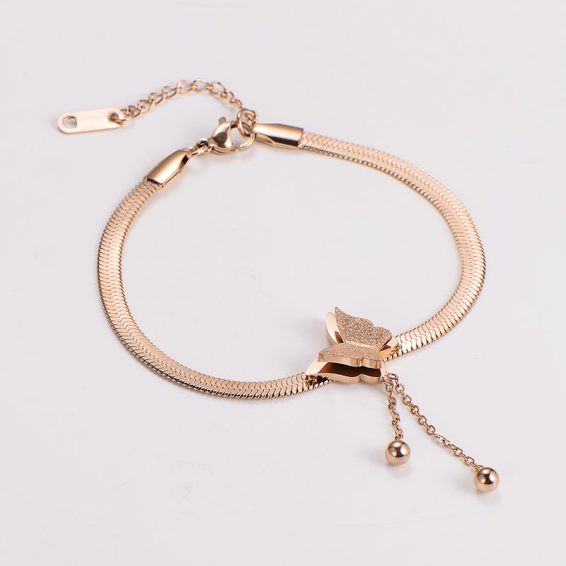 Classic Style Butterfly 304 Stainless Steel Bracelets In Bulk_voghion.com