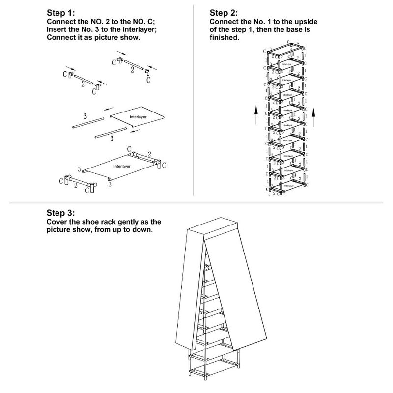 10 Easy NonWoven Tidy Pair Shoe Holding Assemble Tiers Brown DIY Fabric 27 Shoe Cabinet Shoes Rack Dustproof_voghion.com
