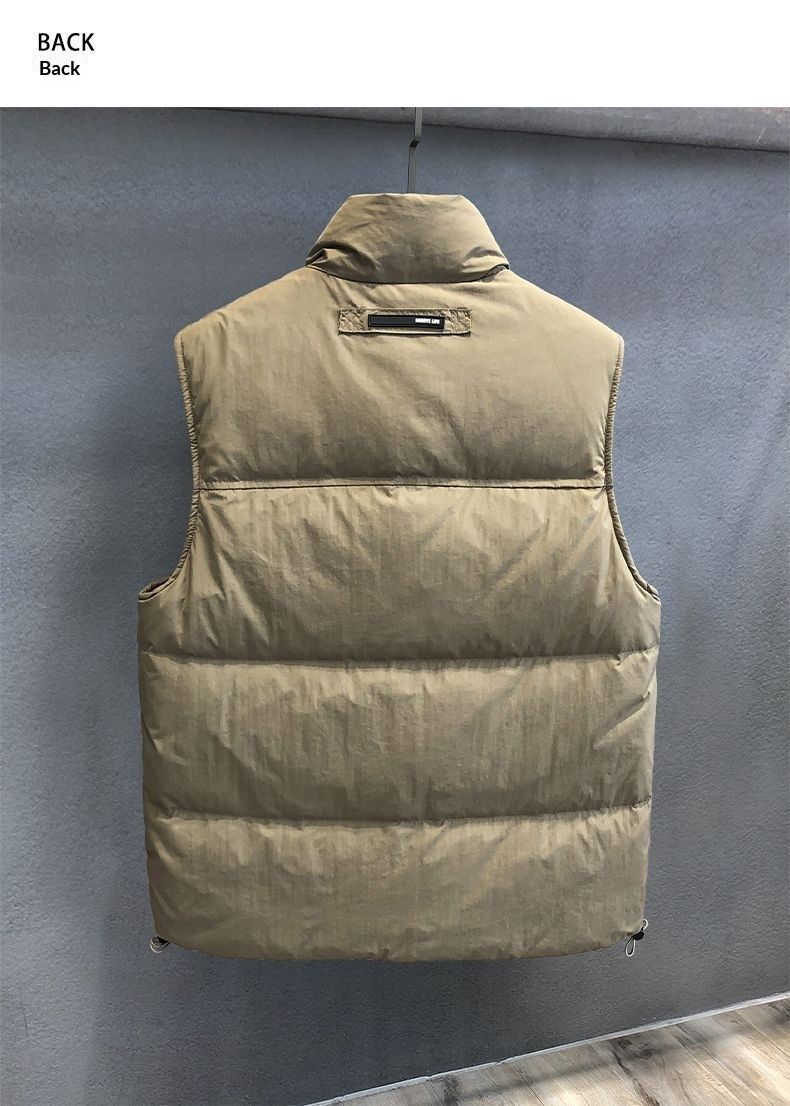 Pulse Premium Card Green White Duck Thickened Trendy Brand Down Winter New Outerwear Warm Vest Men's Clothing_voghion.com