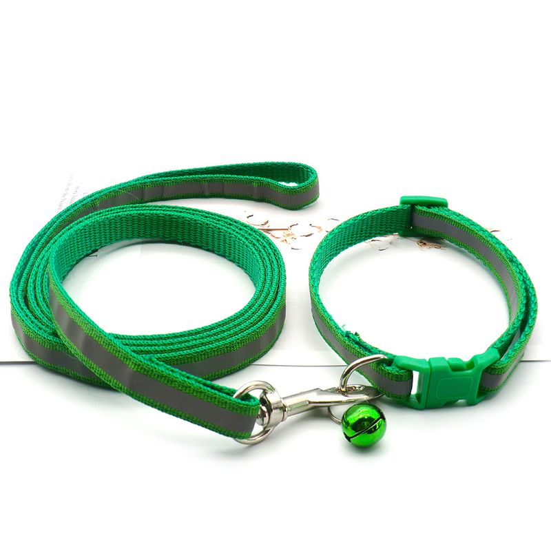 Fabric With Reflective Straps Walking Pet Leash Dog Cat Travel Non-Telescopic Anti-Lost_voghion.com