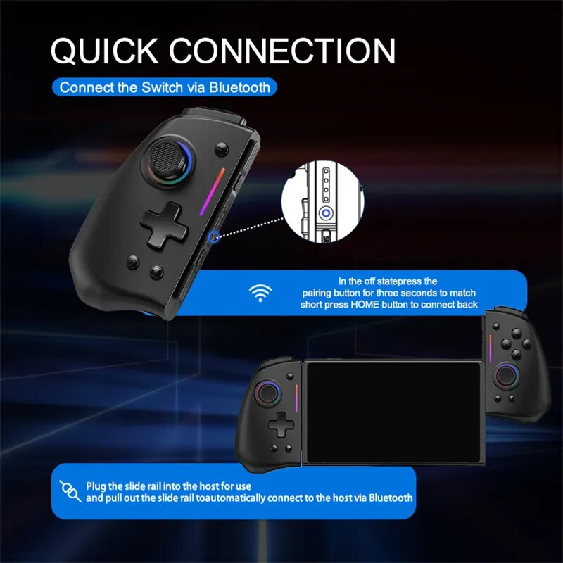 LinYuvo KS42 JoyPad Wireless Metal Joystick for Nintend Switch Game Wake-up 6 Axis Gyro Bluetooth Controller Gamepad_voghion.com